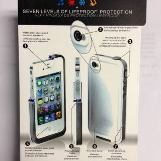 Waterproof Shockproof Dirt Proof Lifeproof Case for iPhone 4 4S White