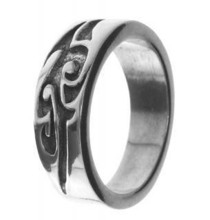 Alpaca Silver Ring R4 Maori Tribal Art Tattoo Size 12