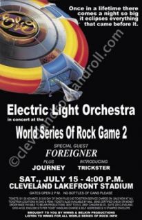 ELO Foreigner Journey 1978 Cleveland Concert Poster