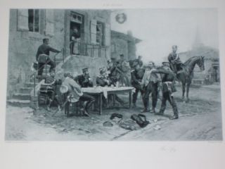 1894 Military Photogravure The Spy by A de Neuville