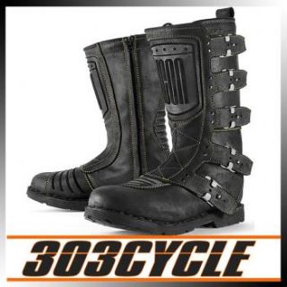 Icon One Thousand 1000 Elsinore Motorcycle Riding Boots   Black