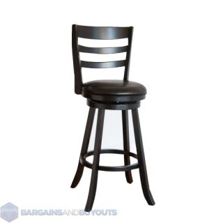 Hillsdale 24 in. Eagle Point Swivel Counter Stool   Black Finish