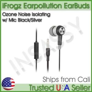 iFrogz Earpollution Ozone Noise Isolating Earbuds w/ Mic Headphones