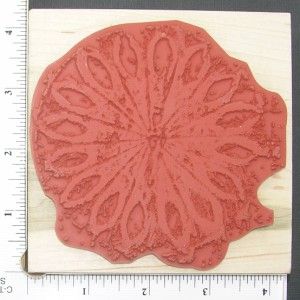 Flower Petal Circle Silhouette Rubber Stamp Club Scap