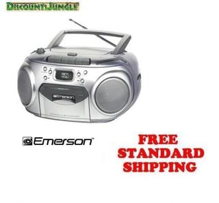 Emerson PD6548SL Portable Radio CD Player w Cassette Recorder Boombox
