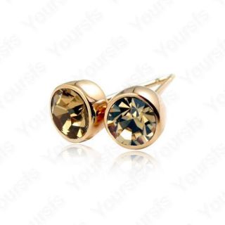 18K Gold Plated Ear Pin Swarovski Crystal Studs Earring