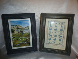  Village & Cow Scene Print By Will Moses Eagle Bridge & Another Print