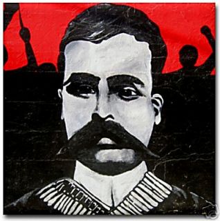 Emiliano Zapata Grafitti Mexican War Ceramic Art Tile