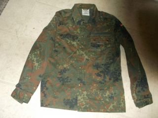  German Camo BDU Shirt Jacket 1991 w Patches