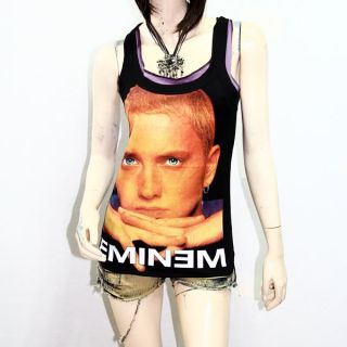 Eminem Hiphop Rapper Punk DIY Funky Layer Racerback Tank Top Shirt