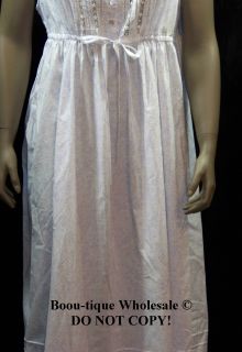 Eileen West White Lilac Floral Print Cotton Lawn Ballet Gown $60 Small