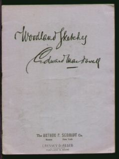 Woodland Sketches MacDowell 1924 Piano Suite Vintage Sheet Music