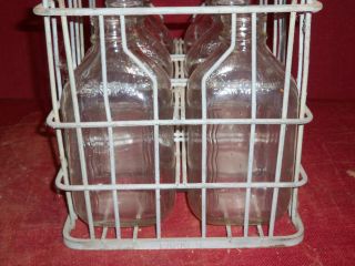 1950s PARKER DAIRY CRATE CASE 6 1 2 GALLON GLASS MILK BOTTLES
