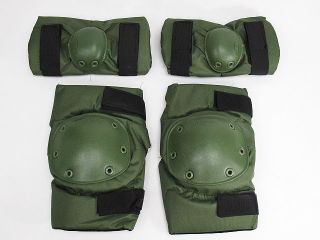 SWAT Special Force Airsoft Paintball Knee Elbow Pads OD