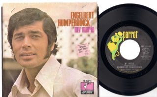 Engelbert Humperdinck My Marie 45 Record and Picture Sleeve Parrot