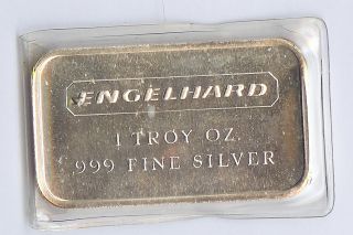 RARE Engelhard 1 Troy Ounce Silver Bar Ingot 999 Fine Art Bar Frosted