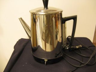 General Electric Coffee Percolator pot belly 1950's vintage Model