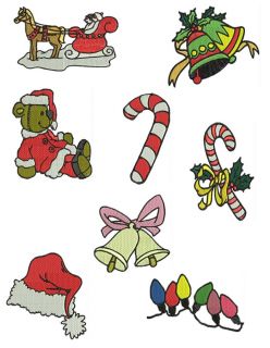 Christmas Machine Embroidery Designs Brother Janome Formats CD