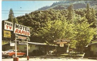 Vintage Motel Rapids El Portal CA Yosemite Wallet Card