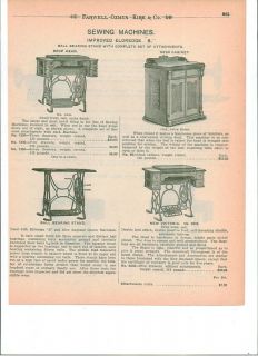 1904 Improved Eldredge Sewing Machines Desk Cabinet Ad
