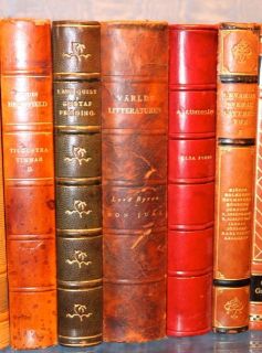 RARE ANTIQUE Books Beautiful Collection LEATHER Library Set Lot