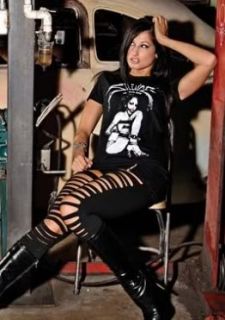 Folter Cut Up Leggings Cyber Goth Punk Rock Emo Scene