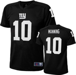 Eli Manning Youth Black 10 New York Giants Performance Jersey