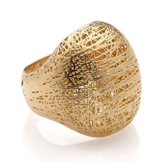 14K Yellow Gold Wire Wrapped Domed Ring