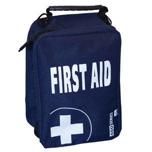 Empty First Aid Kit Bag with Compartments Medium Blue