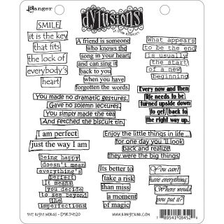 Dyan Reaveleys Dylusions Cling Stamp Collection   The Right Words at