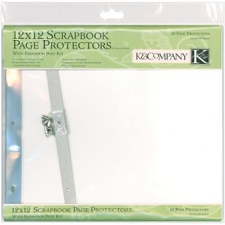 Postbound Page Protectors   10 pack of White Inserts at