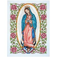 caliente our lady of guadalupe counted cross stitch kit d