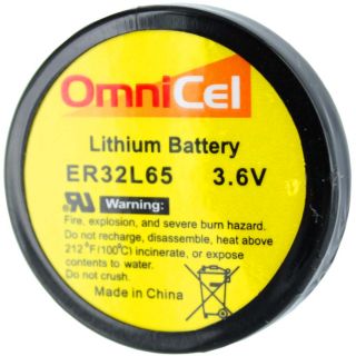 OmniCel ER32L65 3 6V 1AH 1 10D Lithium Thionyl Battery Nickel Pins