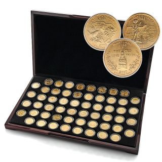 1999 2010 24K Gold Plated P&D US State Quarter Collection
