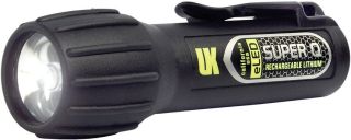 Underwater Kinetics Black Super Q Eled® Rechargeable Dive Light