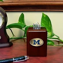 Michigan Wolverines NCAA Art Glass Table Lamp