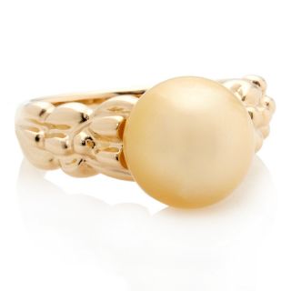  Bazar Imperial Pearls 14K 10 11mm Cultured Golden South Sea Pearl Ring