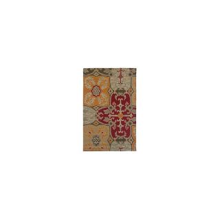  Home Country Hand Looped and Tufted Multi Color Red Rug   8 x 10