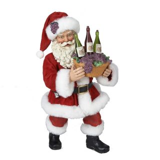 Kurt Adler Kurt Adler 10 Fabriche Santa with Basket of Wine