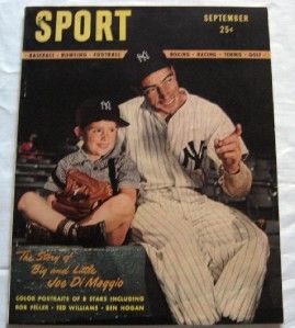 Sept 1946 1 Issue Sport Magazine w Joe DiMaggio NRMT