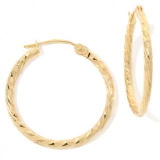 Michael Anthony Jewelry® Diamond Cut 10K Hoop Earrings