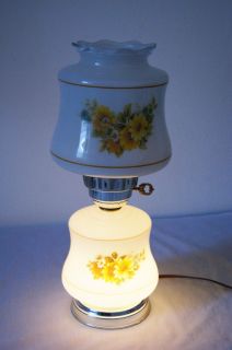 Vintage Gone With The Wind Electric Table Lamp 3 Way Switch Painted