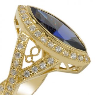 11.57ct Absolute™ Tanzanite Color and Clear Marquise Ring