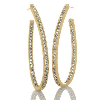  ultimate jeweled inside outside oval hoop earrings rating 13 $ 39 95 s