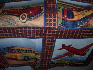 Erlanger Fabric Vintage Voyage Panel Plane Truck Bus