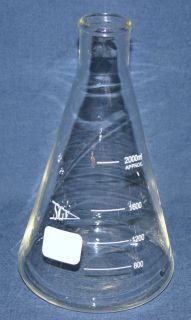 Narrow Mouth Erlenmeyer Flask 2000ml Borosilicate Glass