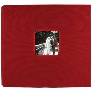  Postbound Linen Fabric Cover 12 x 12 Album with Window   Red Apple