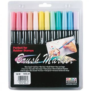  Pens & Markers & Chalks Uchida Brush Art Marker Set   12/Pastel