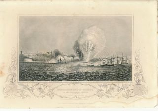 Bombardment of Odessa by English French Crimea War Russia C 1858