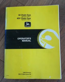  30 Chain Saw 20001 40V 24001 Operators Manual English French
